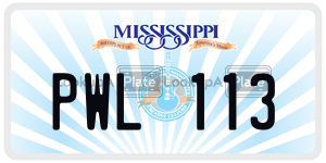 PWL113  license plate in MS
