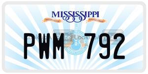 PWM792  license plate in MS