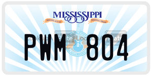 PWM804  license plate in MS