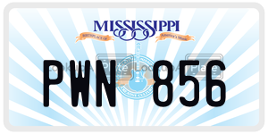 PWN856  license plate in MS