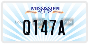 Q147A  license plate in MS
