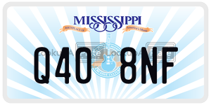 Q408NF  license plate in MS
