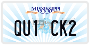 QU1CK2  license plate in MS