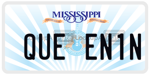QUEEN1N  license plate in MS