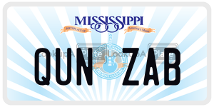 QUNZAB  license plate in MS