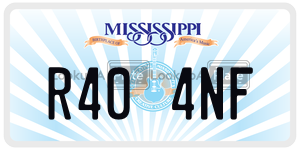 R404NF  license plate in MS