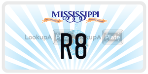 R8  license plate in MS