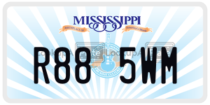 R885WM  license plate in MS