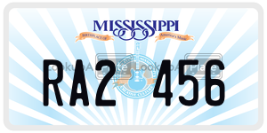 RA2456  license plate in MS