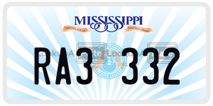 RA3332  license plate in MS