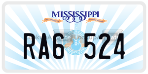 RA6524  license plate in MS