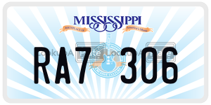 RA7306 license plate in Mississippi