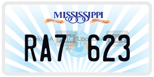 RA7623  license plate in MS
