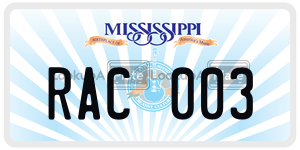 RAC003  license plate in MS