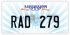 RAD279  license plate in MS