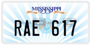 RAE617  license plate in MS