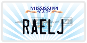 RAELJ  license plate in MS
