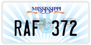 RAF372  license plate in MS