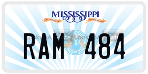 RAM484  license plate in MS
