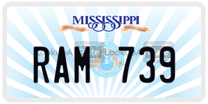 RAM739  license plate in MS