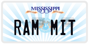 RAMMIT  license plate in MS