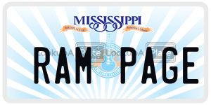 RAMPAGE  license plate in MS