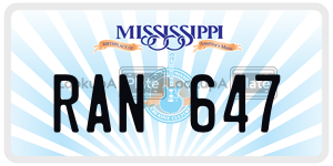 RAN647  license plate in MS