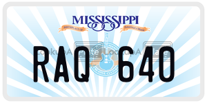 RAQ640  license plate in MS