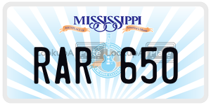 RAR650  license plate in MS