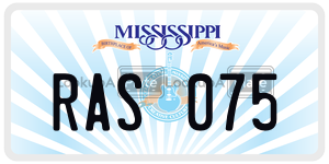 RAS075  license plate in MS