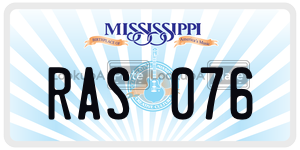 RAS076  license plate in MS