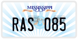 RAS085  license plate in MS