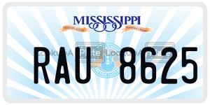 RAU8625  license plate in MS