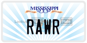 RAWR  license plate in MS