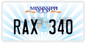 RAX340  license plate in MS