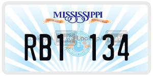 RB1134  license plate in MS
