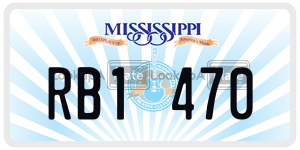 RB1470  license plate in MS