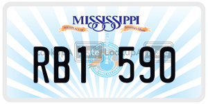 RB1590  license plate in MS