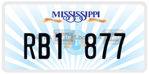 RB1877  license plate in MS