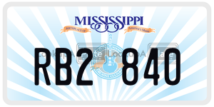 RB2840  license plate in MS