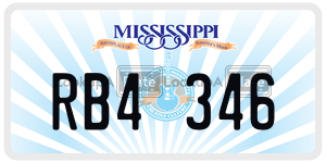 RB4346  license plate in MS