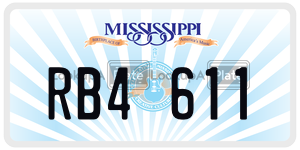 RB4611  license plate in MS