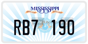 RB7190  license plate in MS