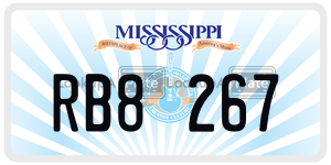 RB8267  license plate in MS