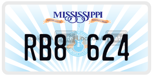 RB8624  license plate in MS