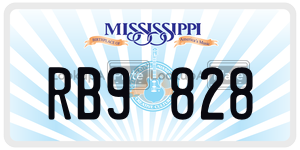 RB9828  license plate in MS