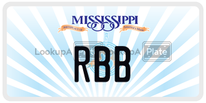 RBB license plate in Mississippi