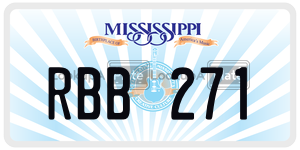 RBB271  license plate in MS