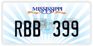 RBB399  license plate in MS