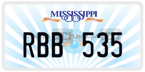 RBB535  license plate in MS